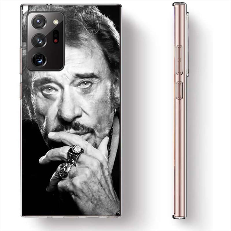 Johnny Hallyday Music Black Phone Case for Samsung A17 A37 A57 A55 A35 A25 A15 A54 A14 A24 A34 A13 A23 A33 A53 A07 A05S A04S A03