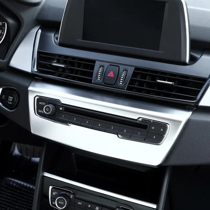 Für BMW 2er F45 F46 218i 2015-2018 ABS Kohlefaser Mittelkonsolen Lautstärkeregler Bedienfeld Abdeckung Zierleiste Auto Zubehör
