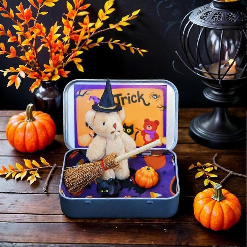 Little Bears in A Box Charming Halloween Present Idea for Halloween Party FavorLight Brown
