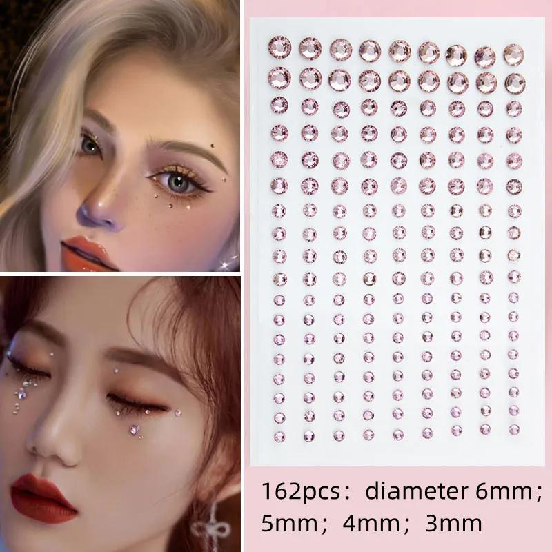 Diamond Crystal Tattoo Sticker Glitter Eyeliner Eyebrow Make Up Face Eyes Diamond Tattoos Rock Rhinestone 3D Eyeliner Stickers
