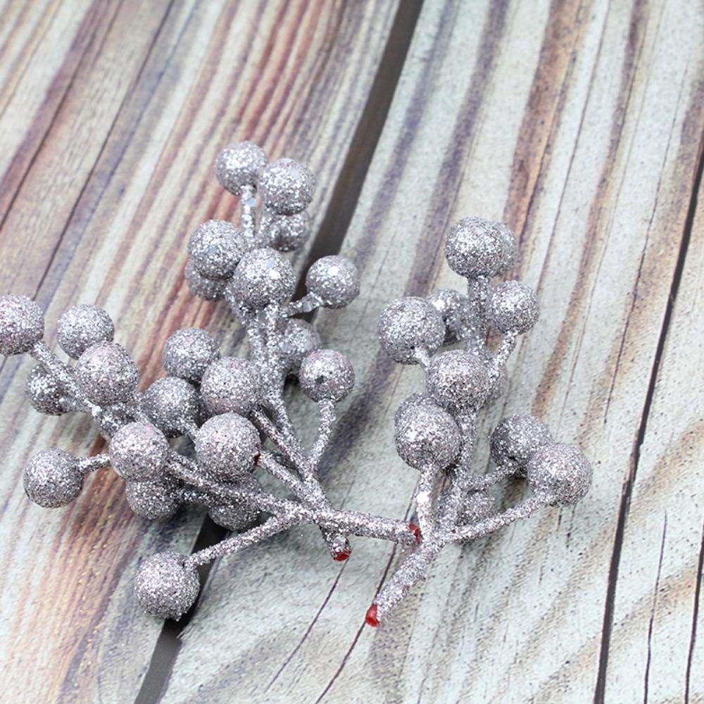 10PCS Foam Christmas Red Fruit Light Weight DIY Christmas Berries Wreath Accessories Christmas Tree Decoration Christmas Tree