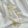 Bowknot Phone Lanyard Short Female Cute Peach Heart Colored Beaded Phone Shell Pendant Accessories Package Decoration