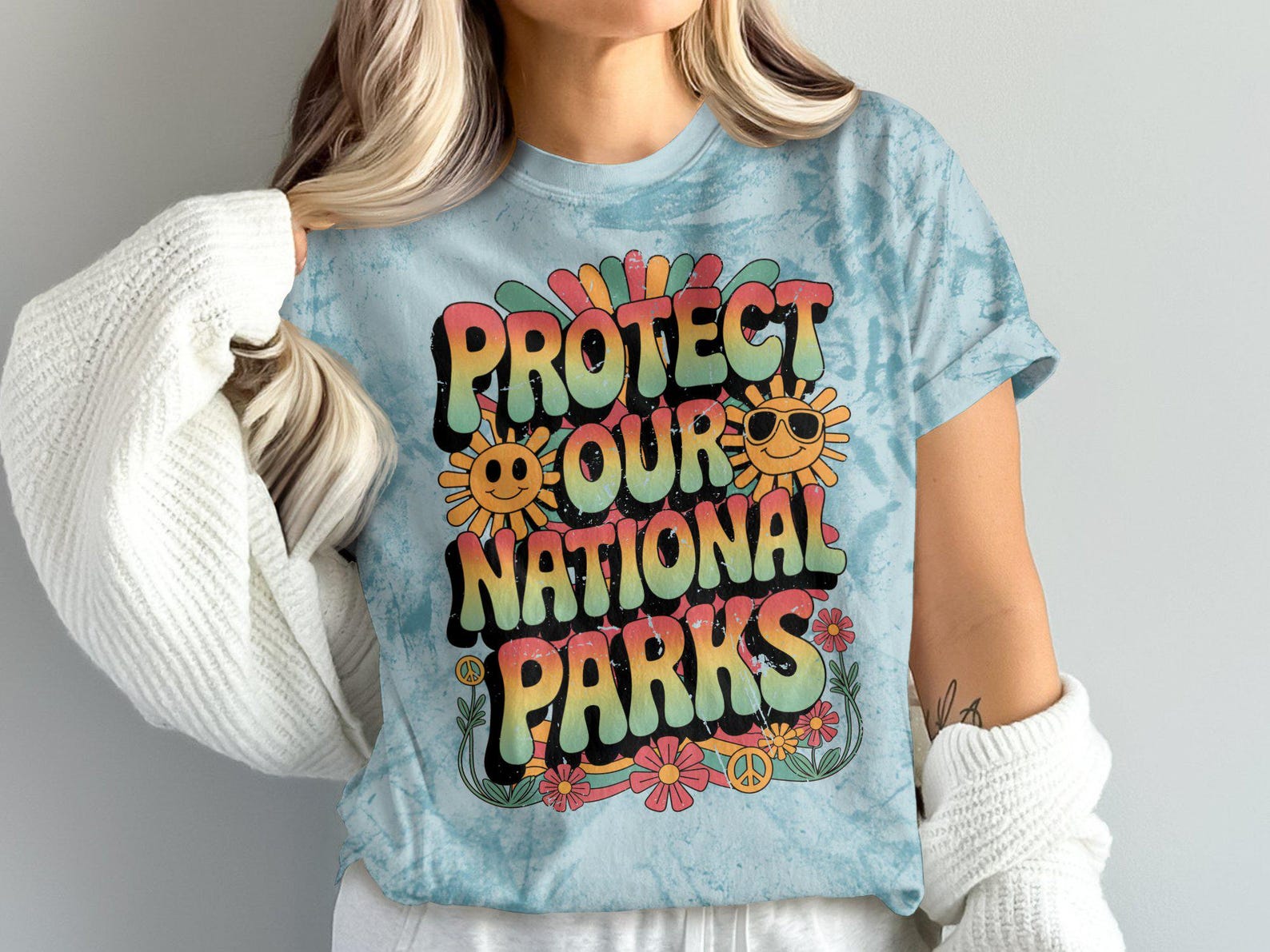Protect Our National Parks Shirt, Retro National Parks Graphic Tee, Nature Conservation T-Shirt, Hiking Camping Outdoor Lover Gift S