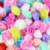 50/100/200Pcs 3.5cm PE Foam Rose Head Artificial Flower For Wedding Birthday Party Home Decor DIY Bear Rose Valentines Day Gifts