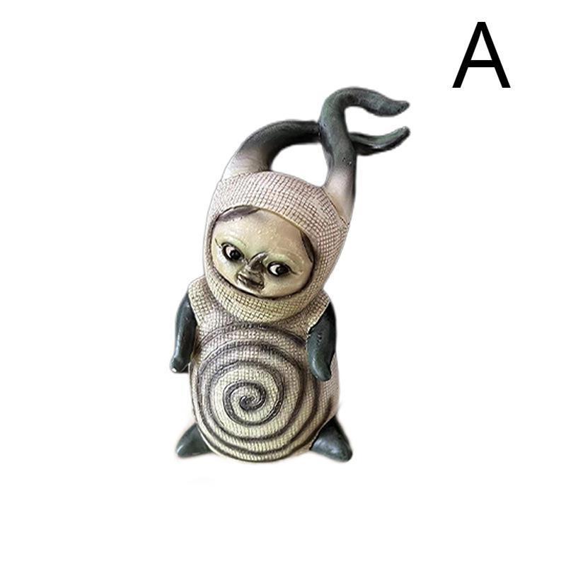 2023 Baby Goblin Halloween Dolls Decorative Figurines Art Quadruplet Ghost Doll Figurine Crafts for Garden Courtyard Small Decor Kawaii Gifts