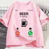 La cerveza está llaUnisexdo y devo ir al teléfono camiseta divertida Meme camiseta de moda para hombres y mujeres camisetas infor