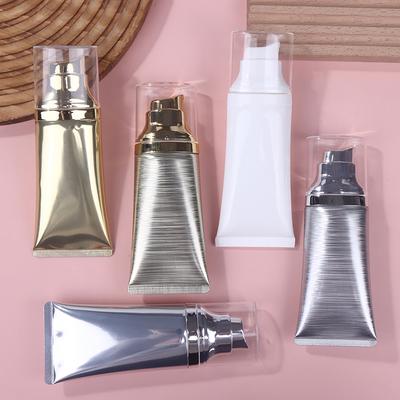 30/50ml Empty Portable Refillable Container Tubes Squeeze Foundation BB Cream Cosmetic Lotion Travel Bottle With Vacuum Pump