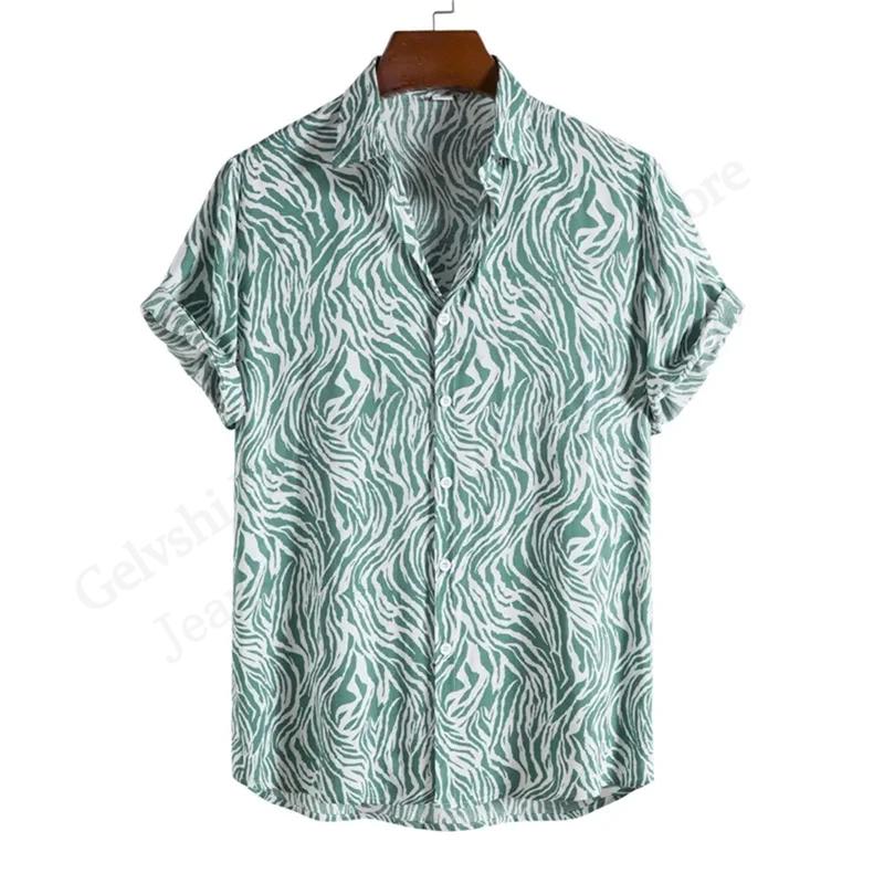 Summer Leopard Pattern 3D Print Men's Shirts Hawaii Short Sleeve Top Fashion Streetwear Casual Outdoor Men's and Women's Clothing Blouse