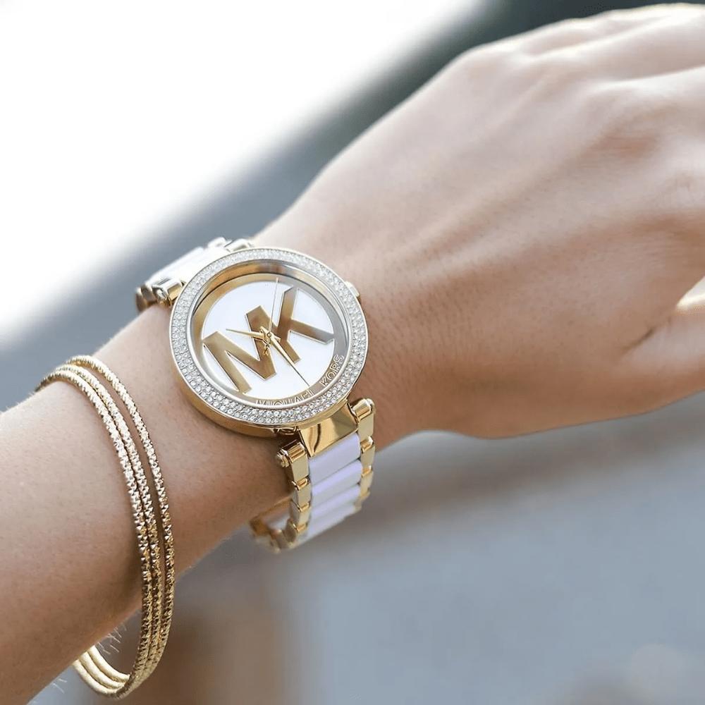 Michael Kors MK6313 Parker Biała Tarcza Damski Zegarek