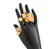 Geometric Adjustable Ethnic Open Ring Set Fashion Jewelry Aesthetic Retro Vintage Punk Gold Color Knuckle Joint Rings Irregular Accessories