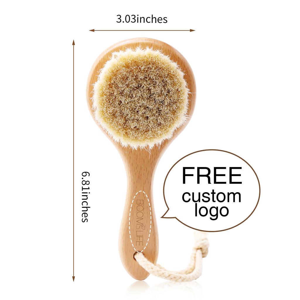 Face Cleansing Brush  Face Cleansing Brush  For Deep Pore Cleansing Face Professional Fiber Exfoliating  Wood Handle Brush