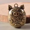 Chinese Style Small Brass Bell Car Key Pendant Cartoon Pig Bell Pendant