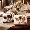 Rose Metal Napkin Holders Stable Tissue Storage Rack Desktop Paper Organizer  Dining Table