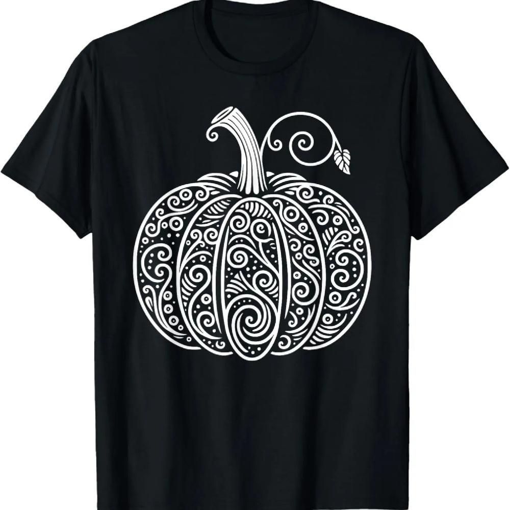 

Pumpkin Shirt Women Cute Autumn Fall Thanksgiving Halloween T-Shirt S