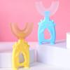 U-Shape Children Toothbrush Cow Design Silicone Bright Colored Newborn Toothbrush for Home