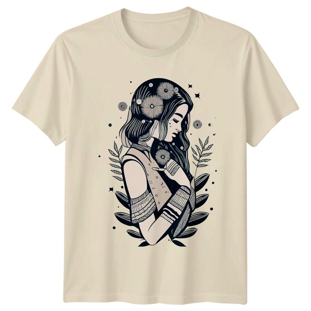 Mystical Unisex Floral Serenity Art Unisexs TShirt Art Birthday Gift For Her