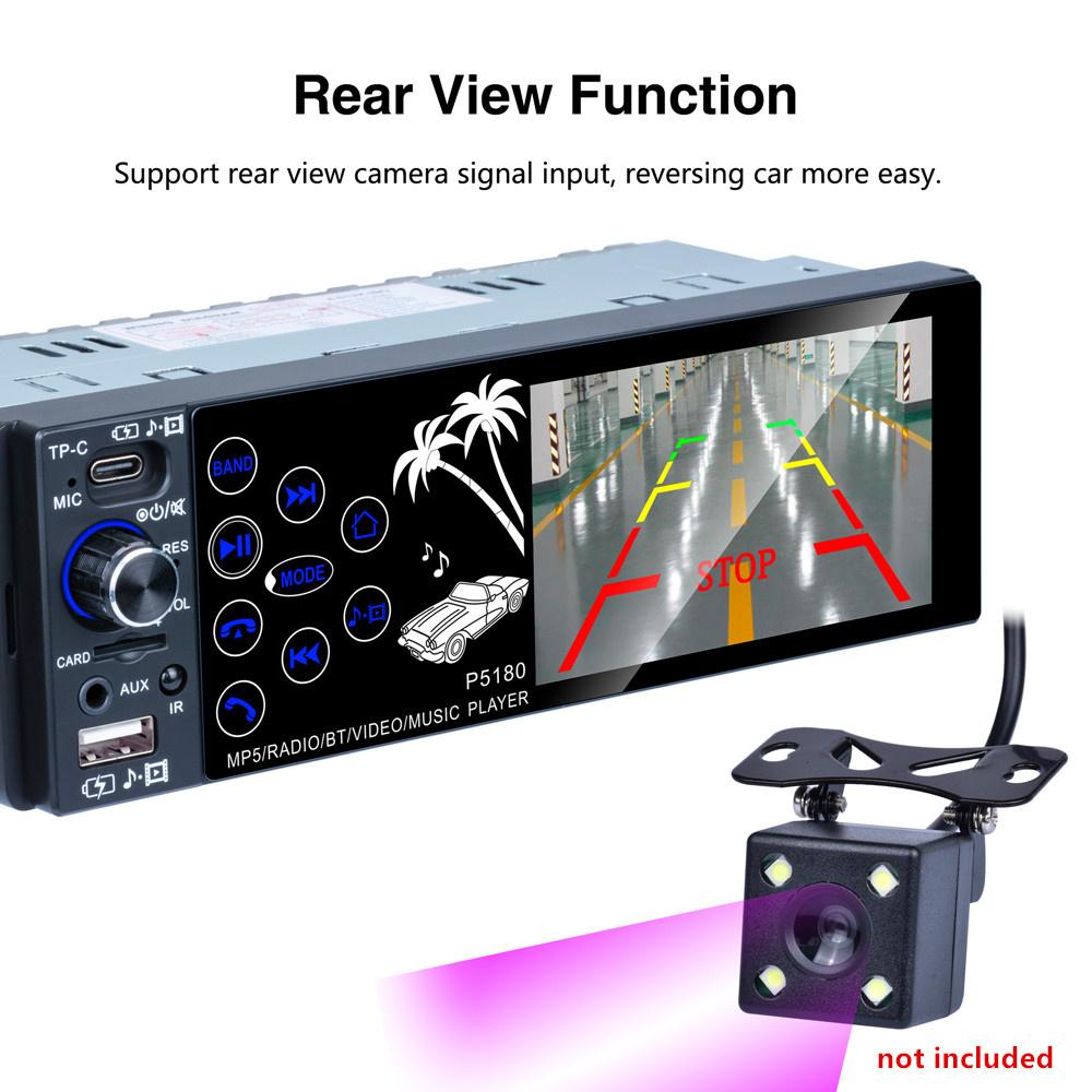 4.1" Touch Screen Car In-Dash Stereo MP5 Player Bluetooth Head Unit FM USB AUX