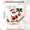 3D Illusion Santa Claus Wall Sticker Self Adhesive Removable No Damage Living Room Bedroom Decor