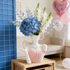 Ceramic Female Form Body Shape Vase White Half Body Flower Vase Boho Feminist Decorative Vase for Bookshelf Office Home Table Centerpiece
