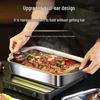 Rectangular Stainless Steel Grilling Pan with Lid for Fish & Crayfish, Induction Compatible, Deep Design