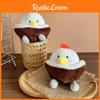 Plush Coconut Chicken Character Doll With Hanging Decor For Collection And Play