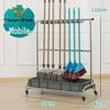 Stainless Steel Movable Floor Mop and Broom Holder