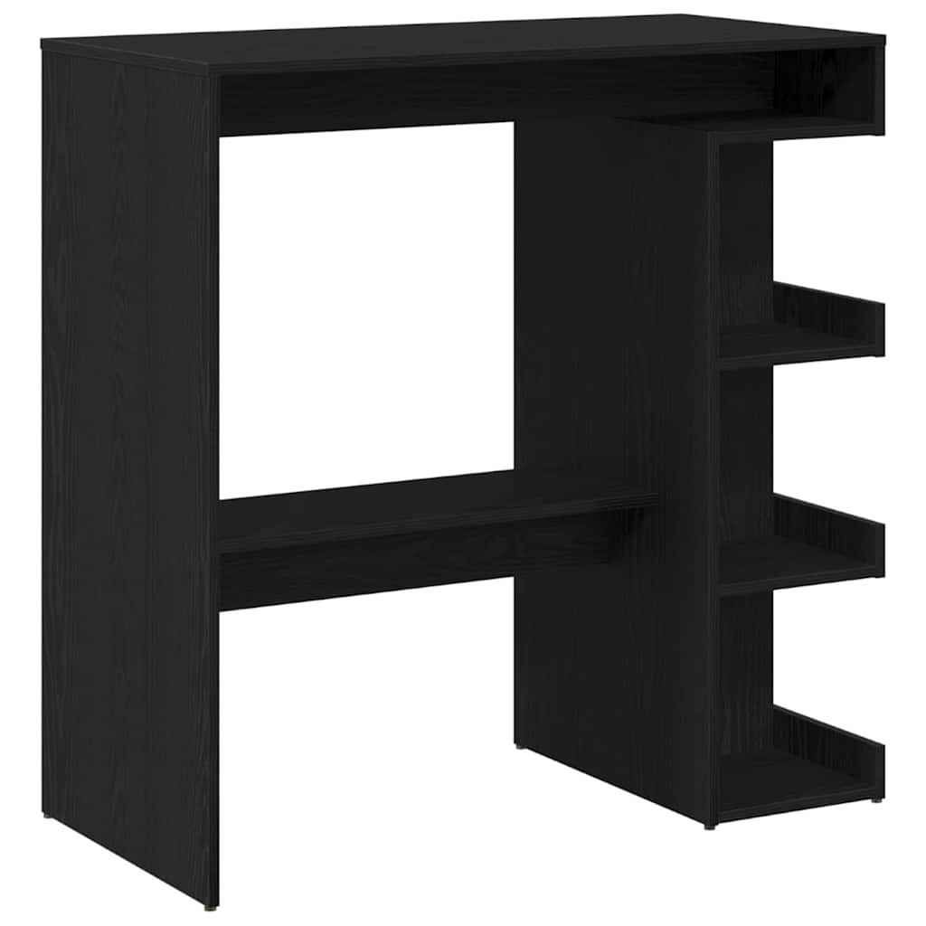 Bar Table in Black Oak Look 100 x 48 x 101.5 cm Engineered Wood