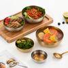 304 Edelstahl Ramen Reis Schüssel Küche Obst Salat Schalen Koreanische Metall Pickle Sauce Gericht Lebensmittel Container Haushalt Geschirr
