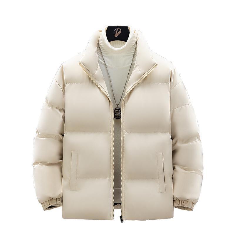 European & American Autumn/Winter Loose Stand Collar Cotton Jacket - Retro Bread Style Couple s Coat XL хаки