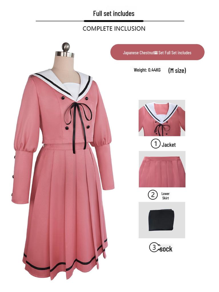 Incense Flower Cosplay Costume & Kurikuniko Anime JK School Uniform