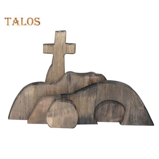 

Деревянное пасхальное украшение, сцена воскресения Иисуса, фигурка, отдельно стоящая, настольный декор для пасхальной вечеринки, христианское домашнее украшение 1 Set