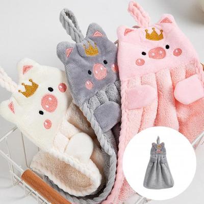 Fluffy Easy Installation with Lanyard Wear Resistant Cute Appearance Hanging Towel for Hotels Band