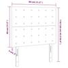 Vidaxl Zagłówek Do Łóżka Z Led, Taupe, 80X5X118/128 Cm, Tkanina
