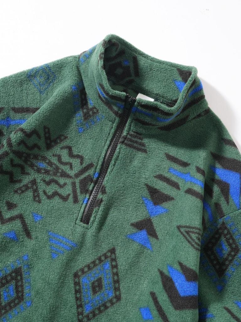 Men's Cross-Border Autumn/Winter Thick Stand Collar Half-Zip Hoodie