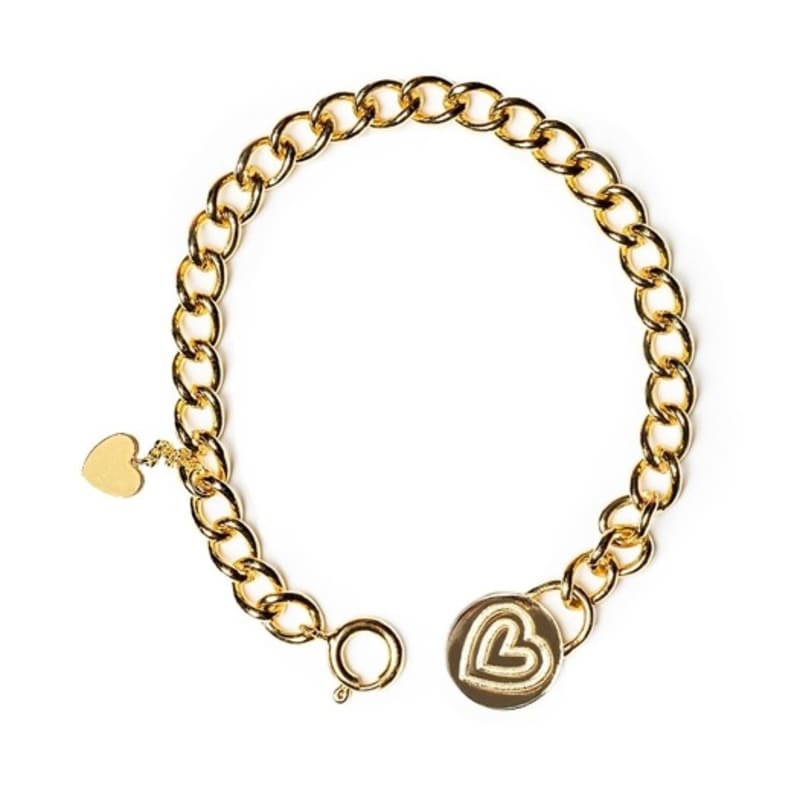 BONBEAU Heart Smile Bold Curve Chain Bracelet