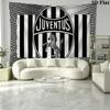 Juventus FC Veggteppe Estetisk Vegghengende Trykt Stoffteppe Dekorative Tepper for Soverom Stue Hjemmeinnredning
