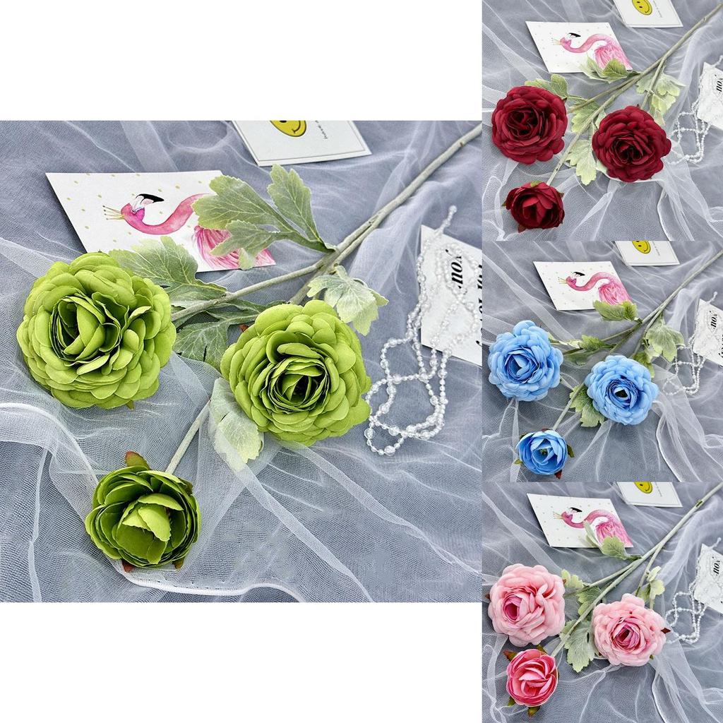 Artificial Peony And Camellia Floral Decor With Durable Silk Material For Wedding And Photography Props