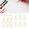 100Pcs Gold Paper Clips Metal Rustproof Plating Process Gold Fadeless Widely Used Cute Paper Clips f