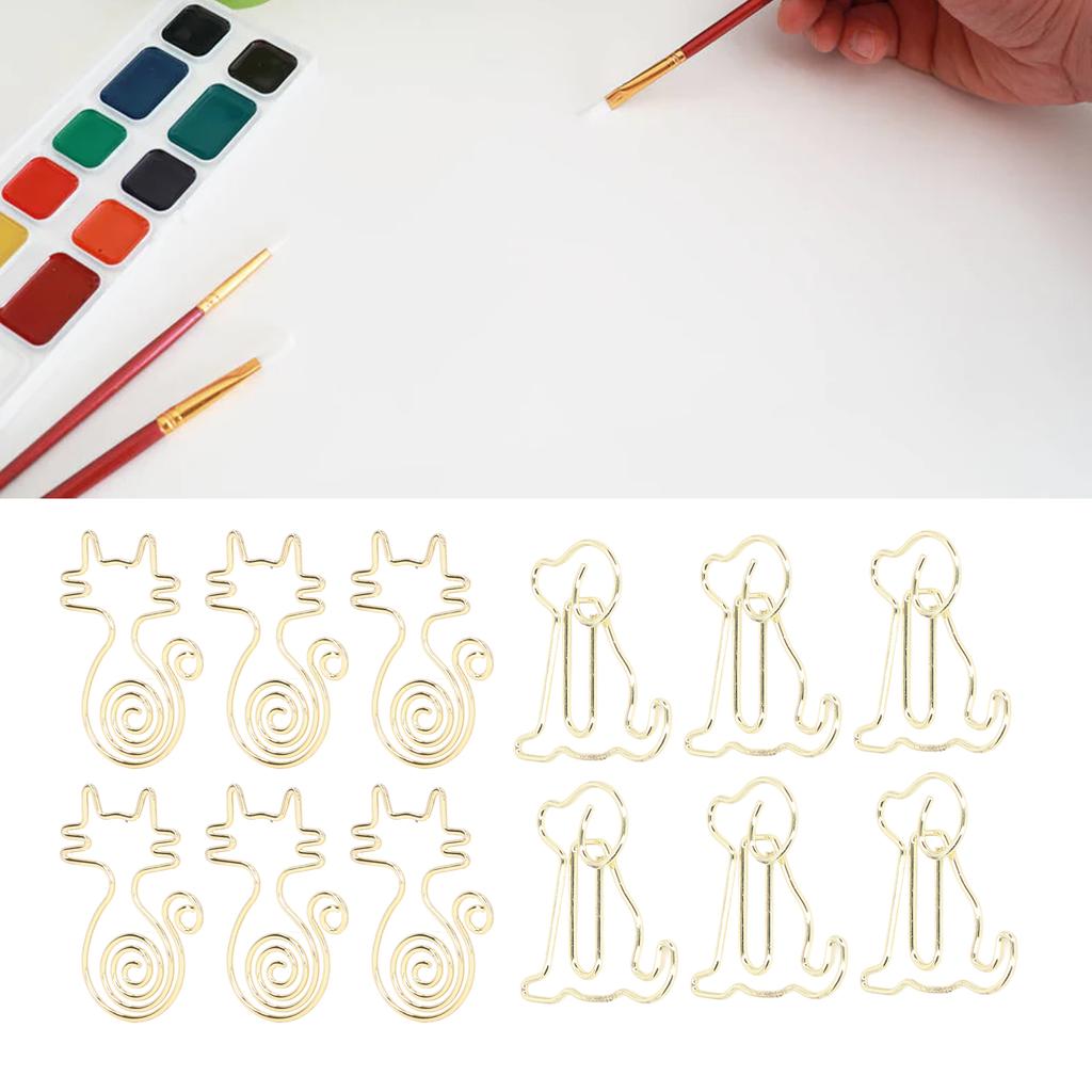 100Pcs Gold Paper Clips Metal Rustproof Plating Process Gold Fadeless Widely Used Cute Paper Clips f