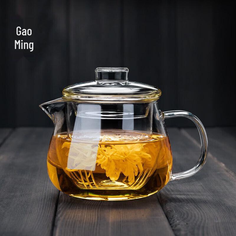 Youluo 400ML Heat-Resistant Glass Teapot with Side Handle