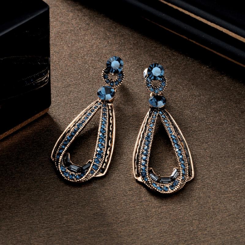 Exaggerated Retro Big Waterdrop Earrings Personality Ear Jewelry For Women Party Favors