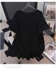 Plus Size Loose Mid-Length Short-Sleeve T-Shirt for Women - Round Neck, Slimming Design, Covers Belly, Available in Sizes 200/300/350 jin, Style 636