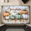 1pc Festive Pumpkin & Maple Leaf Print Non-Slip Doormat - 0.47inch Thick Flannel, Machine Washable, Comfortable Floor Mat for En
