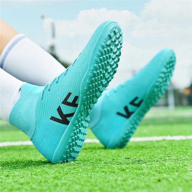 34-46 Men's/ Women's Football Boots Youth Artificial Grass Training Nails TF Microfiber Mesh Breathable Football Shoes Children's Football Shoes