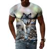 3D Casual Wolf Print T Shirt Men Women Summer Animal Tee Man O Neck Short Sleeve Loose Tops Breathable Couples T Shirts