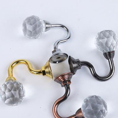 2pcs Curtain Decorative Curtain Holdback Hanger Wall Mounted Home Decor Wall Hook Single Hole Zinc Alloy Coat and Hat Hooks