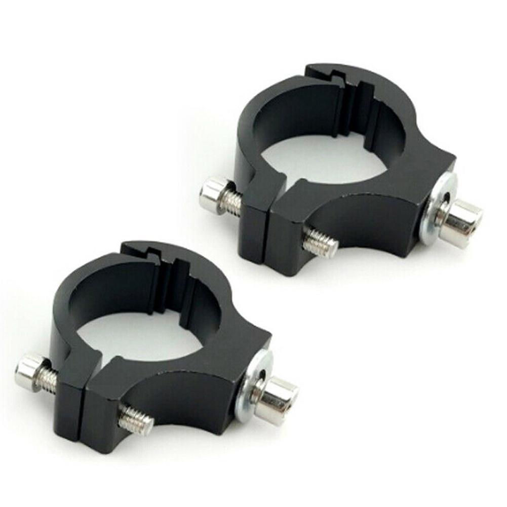 2pcs Universal Motorcycle Headlight Bracket Tube Fork Spotlight Holder Clamp Mounting Handlebar Clamp Kit