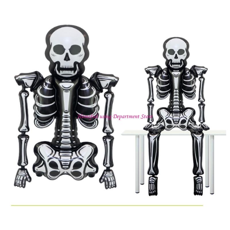 Large 2.55m Skeleton Balloon for Halloween Partie Aluminum Foil Balloons