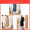 Cotton Long Sleeve A Line Dress With Round Neck For Casual Fall Wear