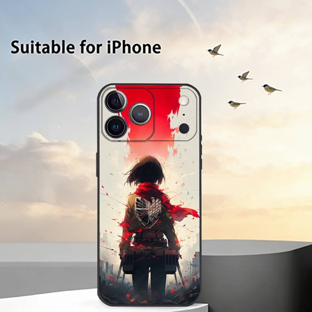 A-Attack on T-Titan Mikasa Phone Case Silicone Soft For IPhone 17 16 15 14 13 12 11 X XR Plus Pro Max Plus